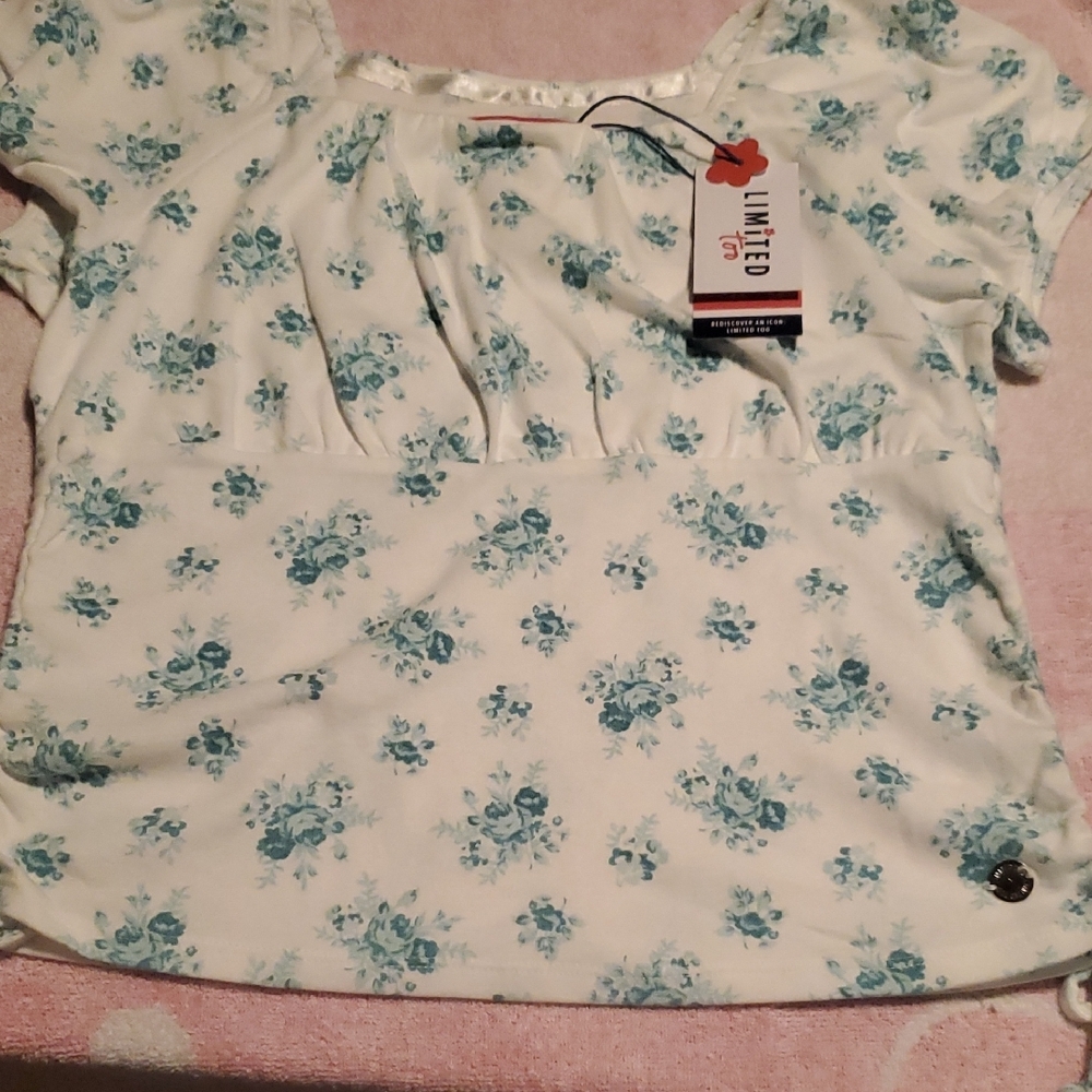 Limited Too Blue Floral Top